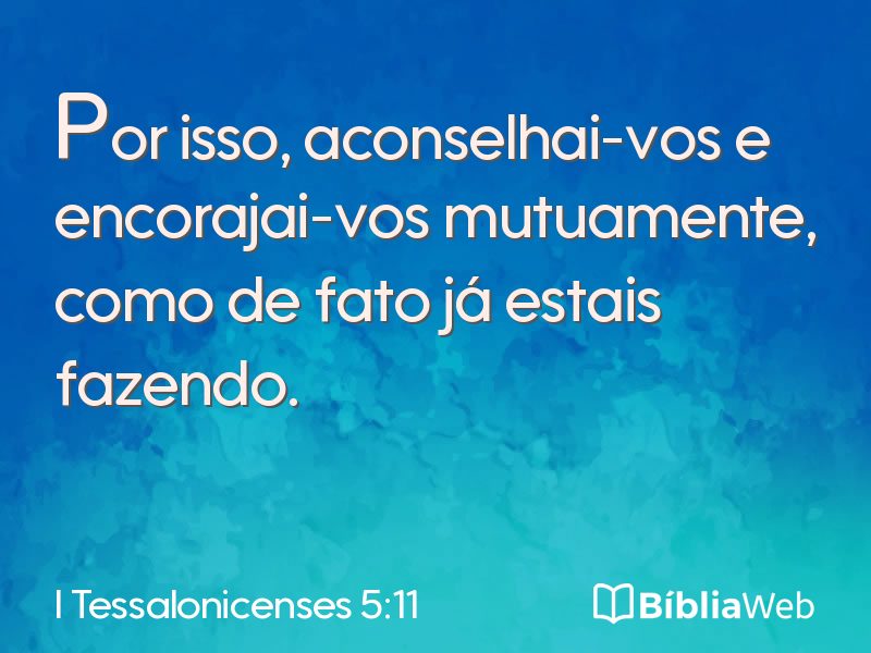 I Tessalonicenses 5:11 em imagem para compartilhar