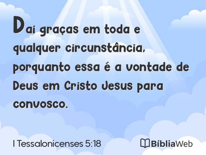 I Tessalonicenses 5:18 em imagem para compartilhar