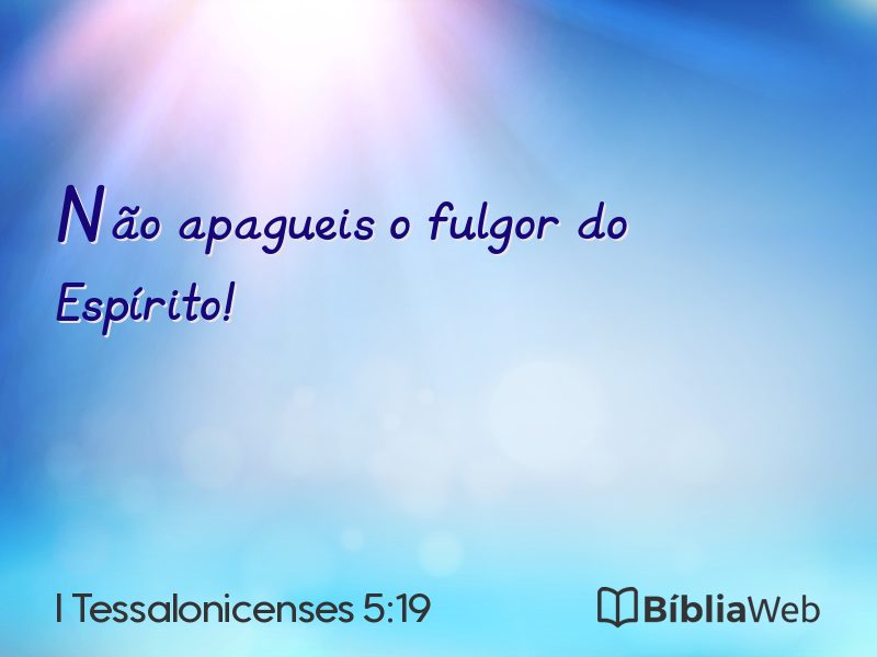I Tessalonicenses 5:19 em imagem para compartilhar
