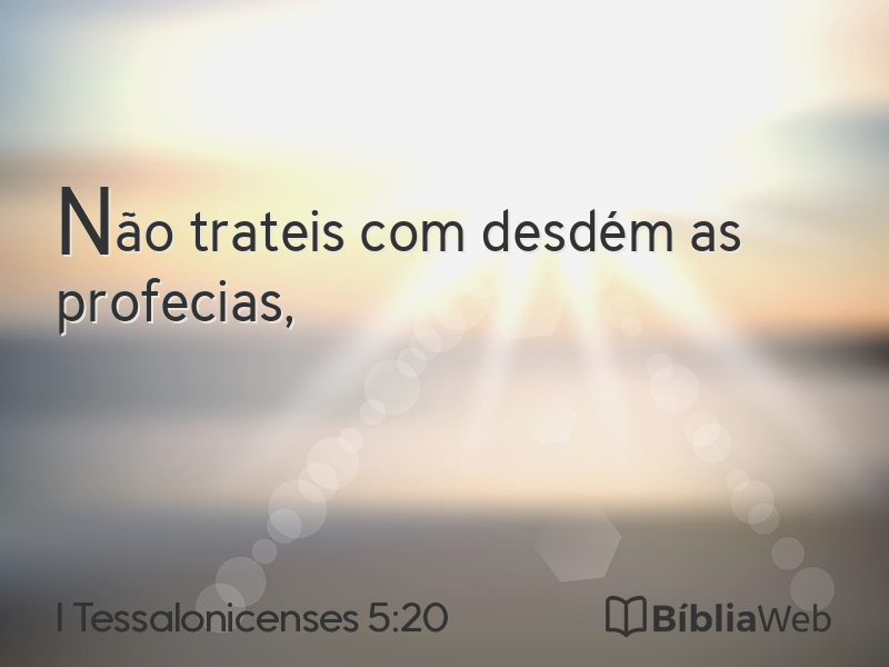 I Tessalonicenses 5:20 em imagem para compartilhar