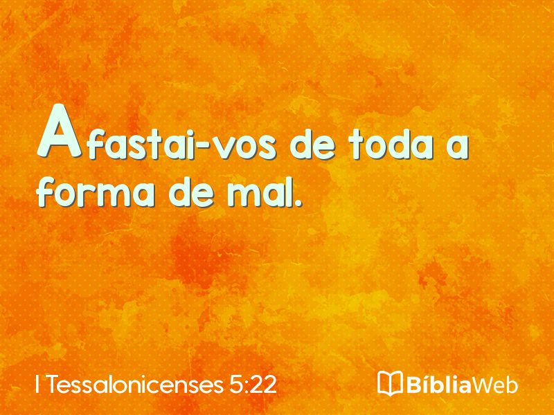 I Tessalonicenses 5:22 em imagem para compartilhar