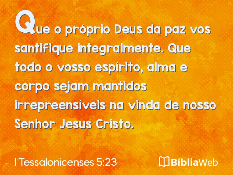 I Tessalonicenses 5:23 em imagem para compartilhar