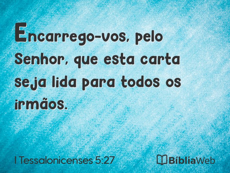 I Tessalonicenses 5:27 em imagem para compartilhar