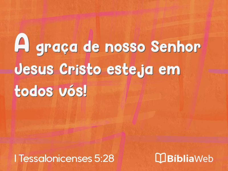 I Tessalonicenses 5:28 em imagem para compartilhar