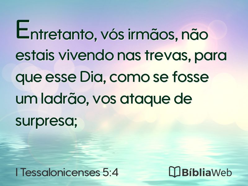I Tessalonicenses 5:4 em imagem para compartilhar