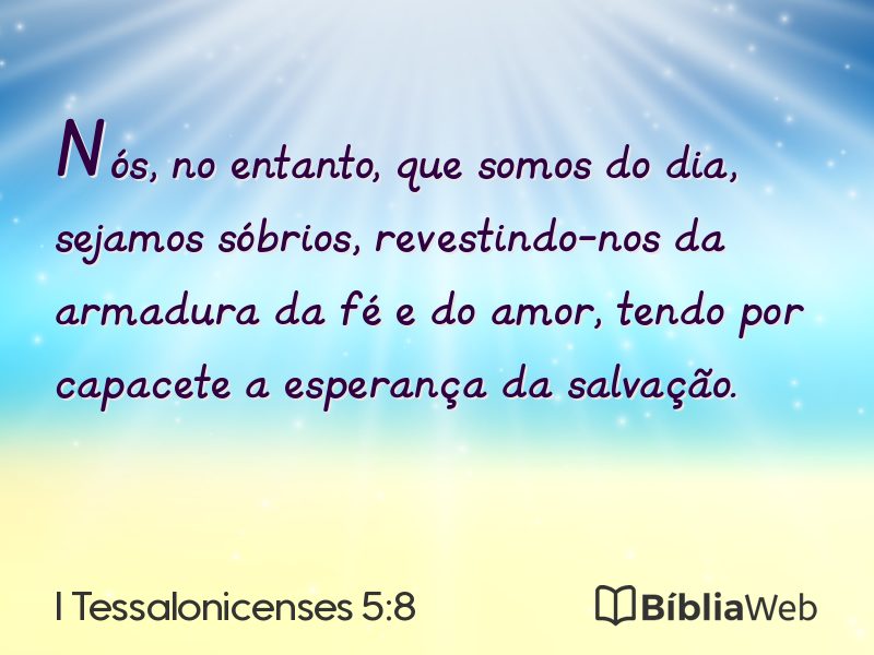 I Tessalonicenses 5:8 em imagem para compartilhar