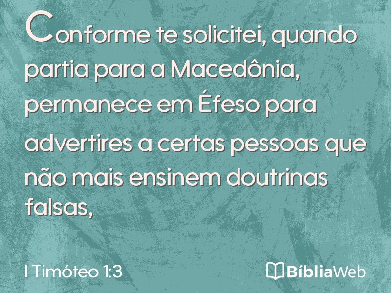 I Timóteo 1:3 em imagem para compartilhar
