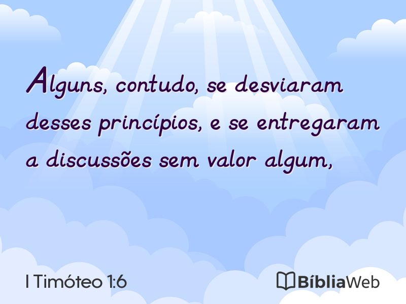 I Timóteo 1:6 em imagem para compartilhar