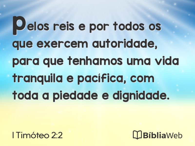 I Timóteo 2:2 em imagem para compartilhar