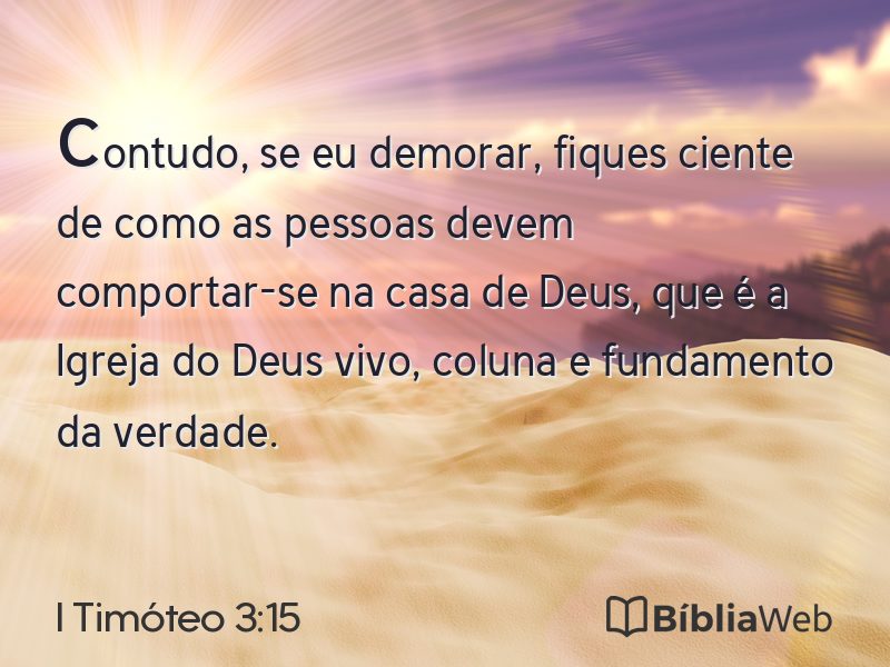 I Timóteo 3:15 em imagem para compartilhar