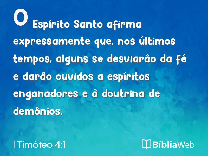 I Timóteo 4:1 em imagem para compartilhar