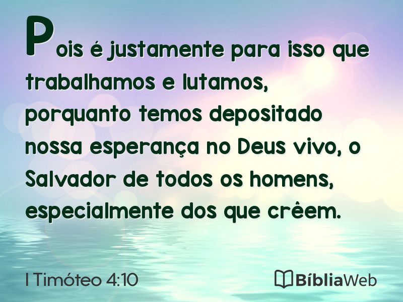I Timóteo 4:10 em imagem para compartilhar