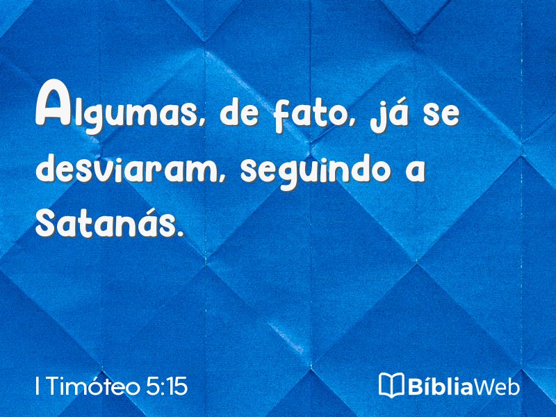 I Timóteo 5:15 em imagem para compartilhar
