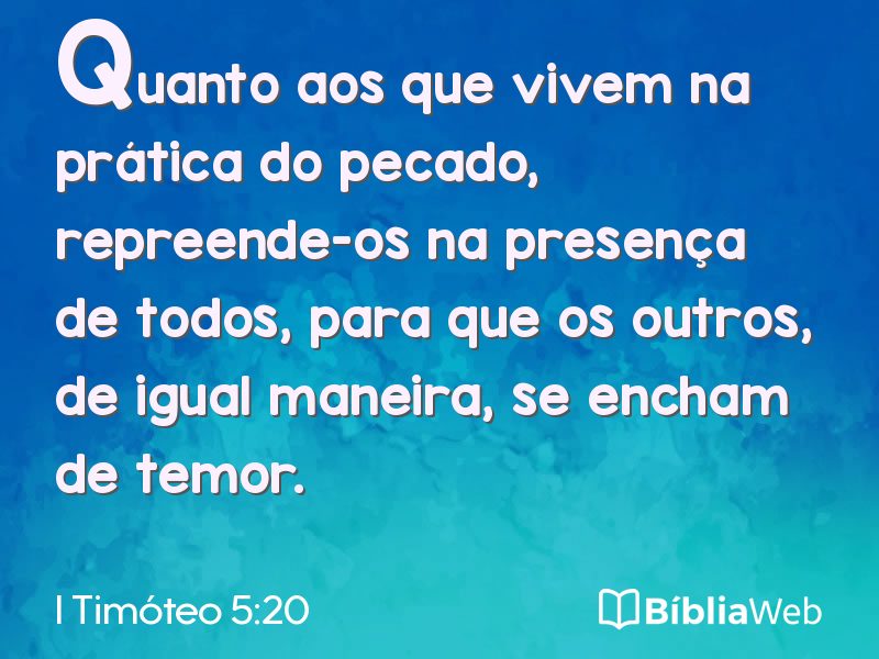 I Timóteo 5:20 em imagem para compartilhar