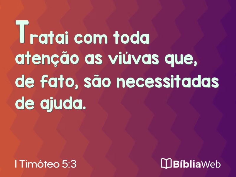 I Timóteo 5:3 em imagem para compartilhar