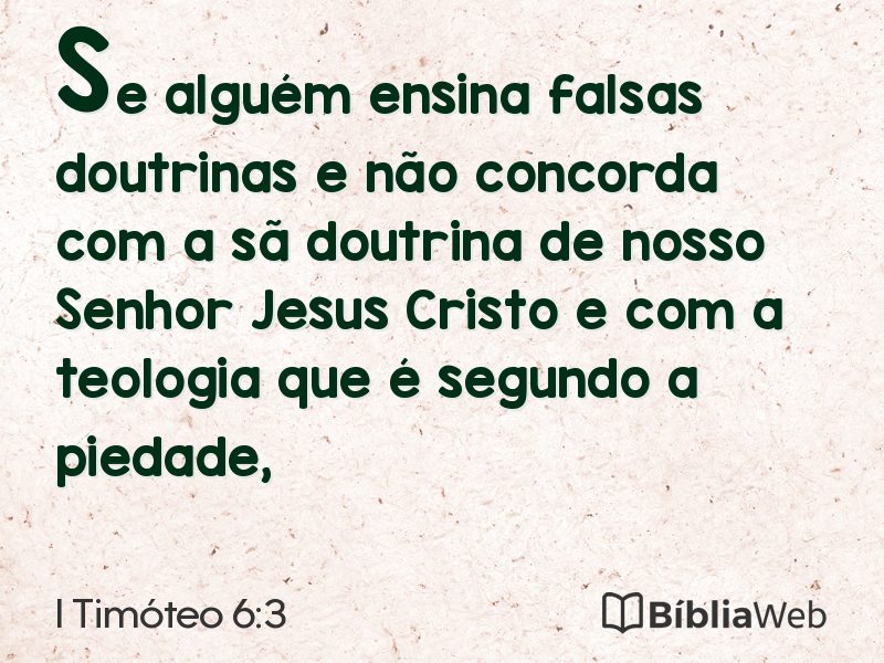 I Timóteo 6:3 em imagem para compartilhar