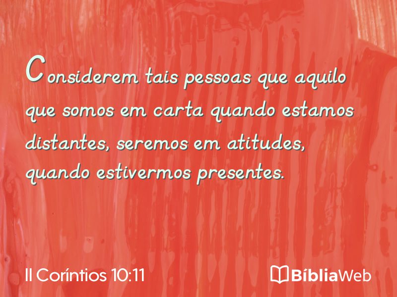 II Coríntios 10:11 em imagem para compartilhar