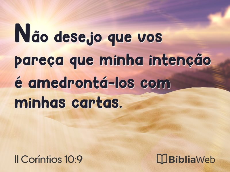 II Coríntios 10:9 em imagem para compartilhar