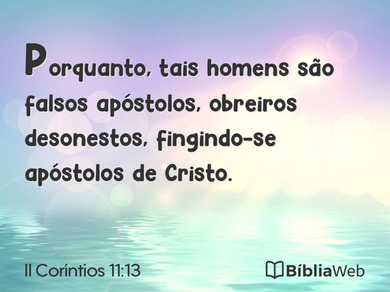 II Coríntios 11:13 em imagem para compartilhar