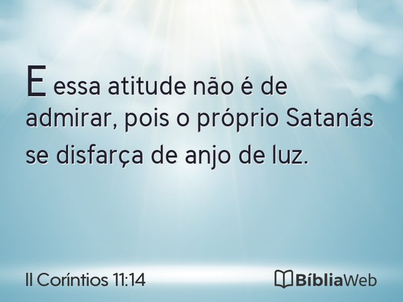 II Coríntios 11:14 em imagem para compartilhar