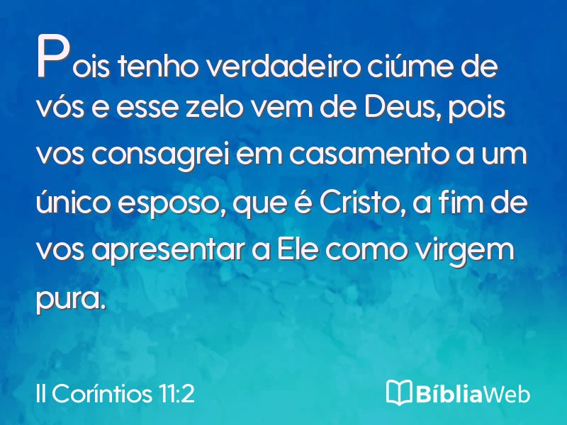 II Coríntios 11:2 em imagem para compartilhar