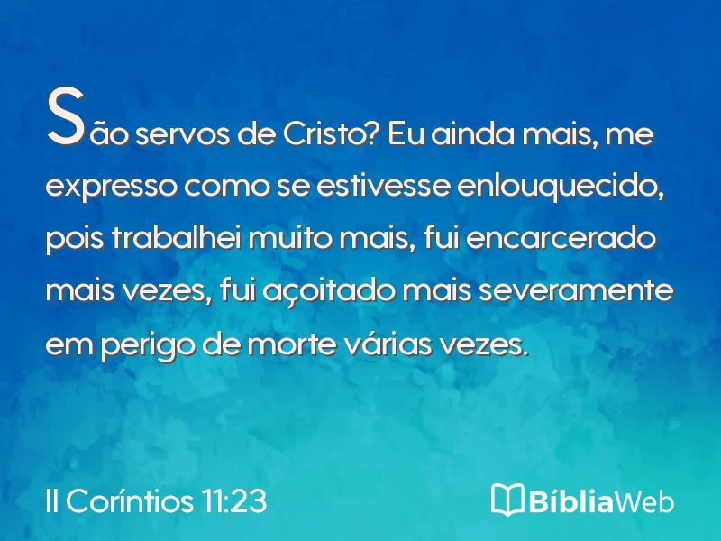 II Coríntios 11:23 em imagem para compartilhar