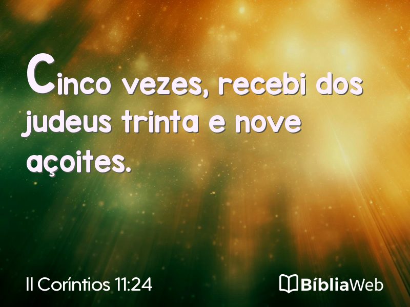 II Coríntios 11:24 em imagem para compartilhar
