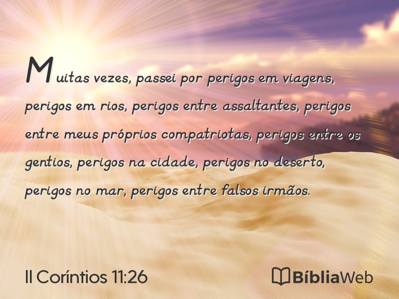 II Coríntios 11:26 em imagem para compartilhar