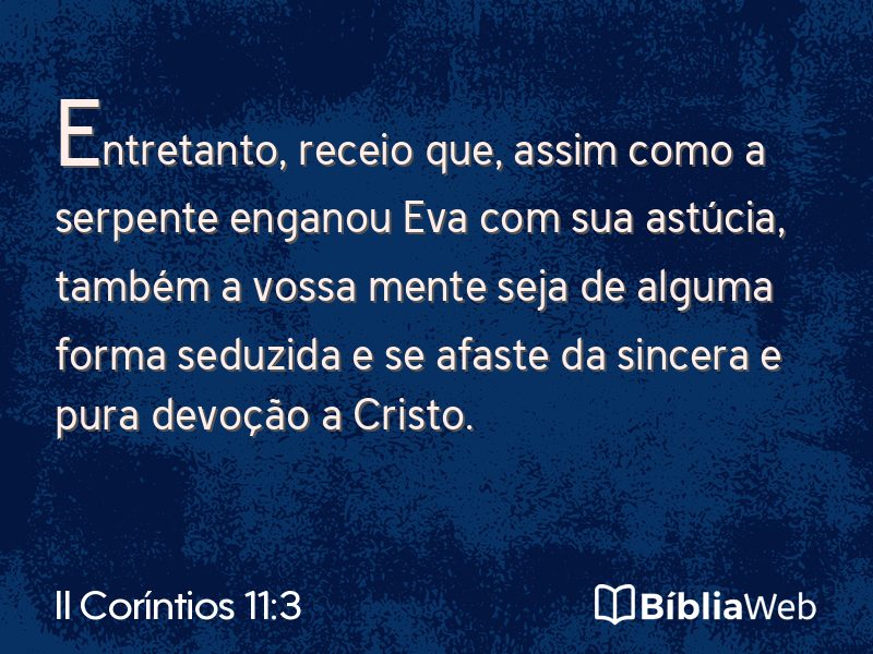 II Coríntios 11:3 em imagem para compartilhar
