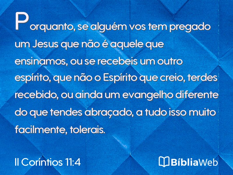 II Coríntios 11:4 em imagem para compartilhar