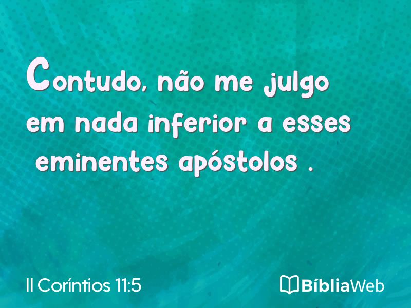 II Coríntios 11:5 em imagem para compartilhar