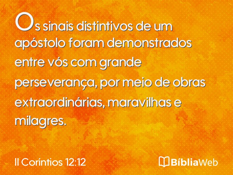 II Coríntios 12:12 em imagem para compartilhar