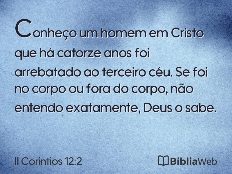 II Coríntios 12:2 em imagem para compartilhar