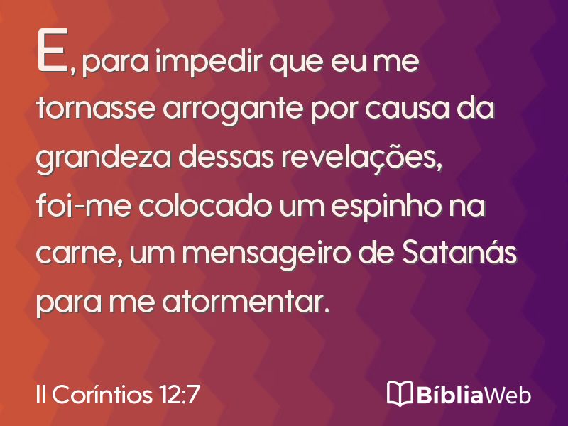 II Coríntios 12:7 em imagem para compartilhar