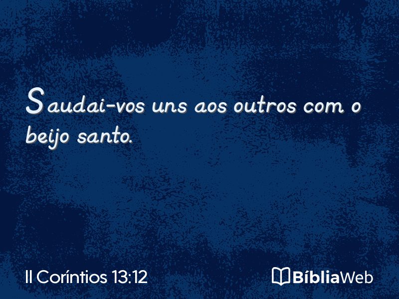 II Coríntios 13:12 em imagem para compartilhar