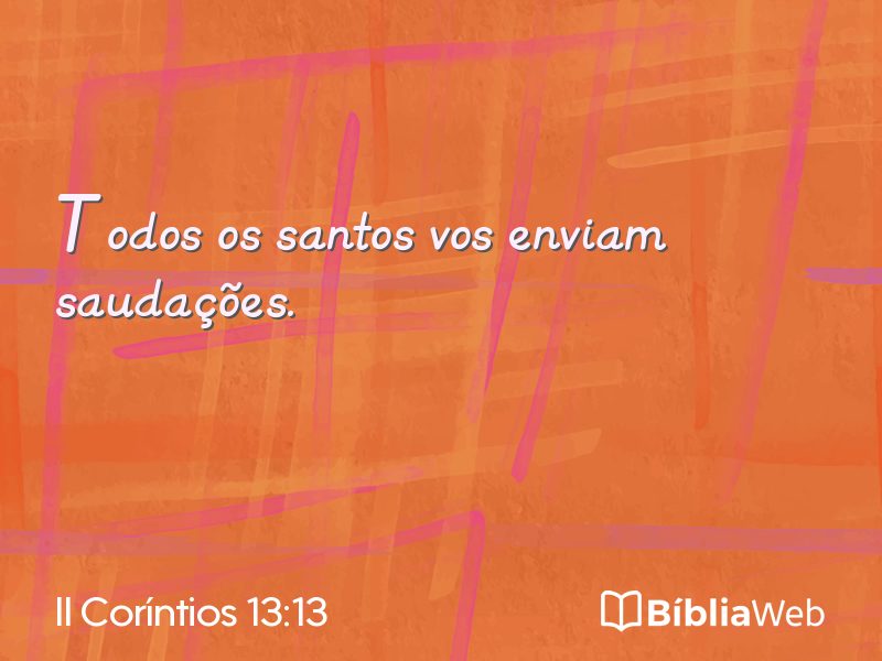 II Coríntios 13:13 em imagem para compartilhar