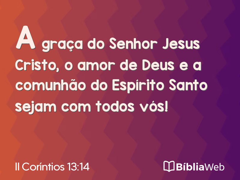 II Coríntios 13:14 em imagem para compartilhar