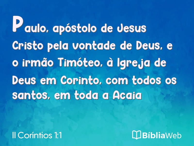 II Coríntios 1:1 em imagem para compartilhar