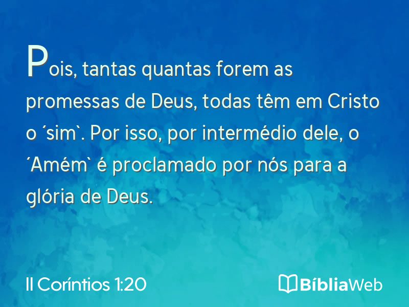 II Coríntios 1:20 em imagem para compartilhar