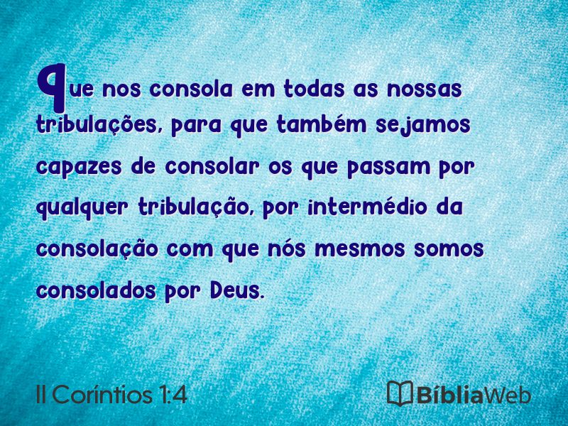II Coríntios 1:4 em imagem para compartilhar