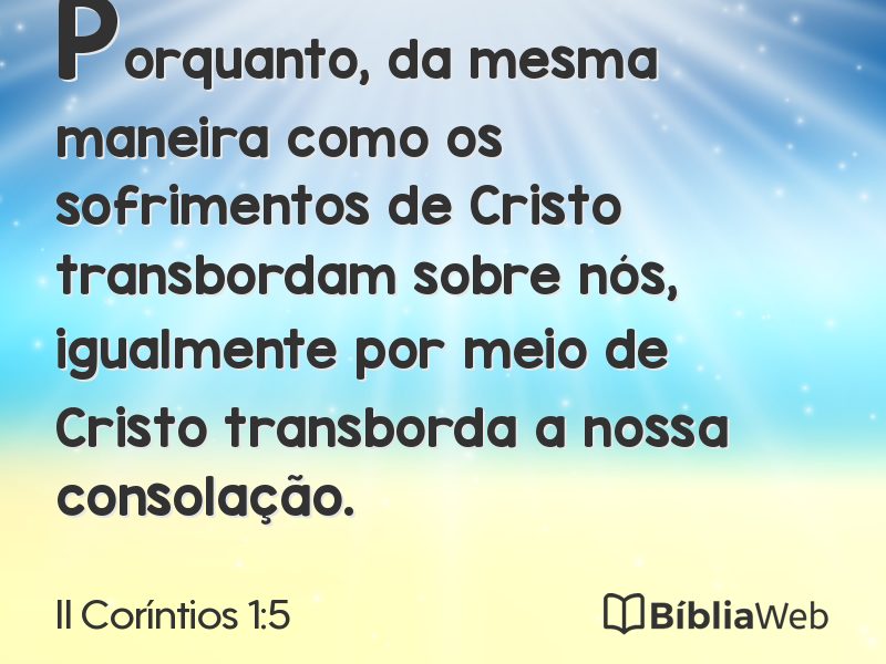 II Coríntios 1:5 em imagem para compartilhar