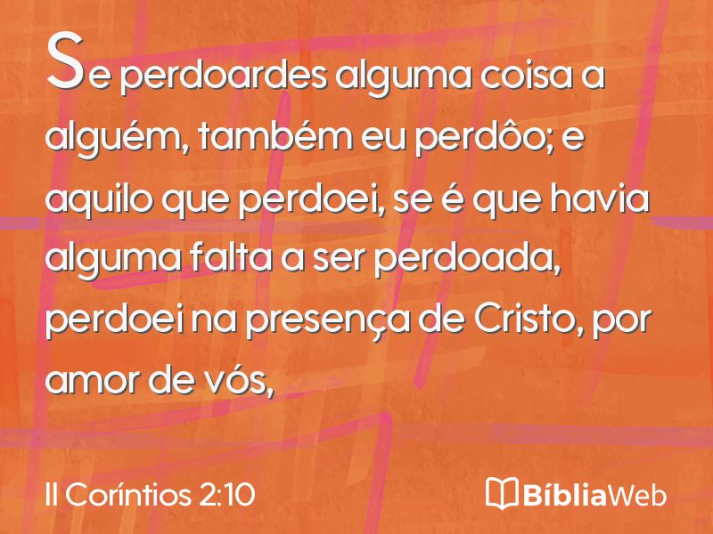 II Coríntios 2:10 em imagem para compartilhar