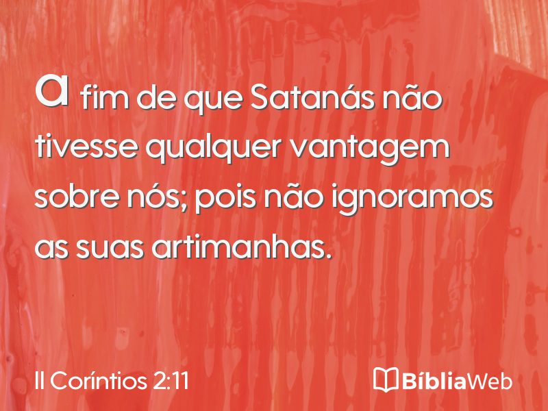 II Coríntios 2:11 em imagem para compartilhar