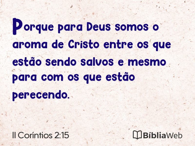 II Coríntios 2:15 em imagem para compartilhar
