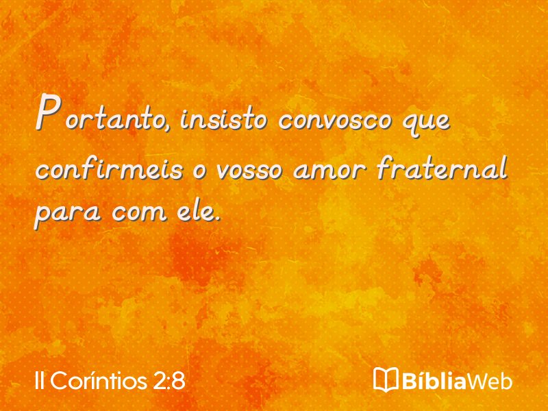 II Coríntios 2:8 em imagem para compartilhar