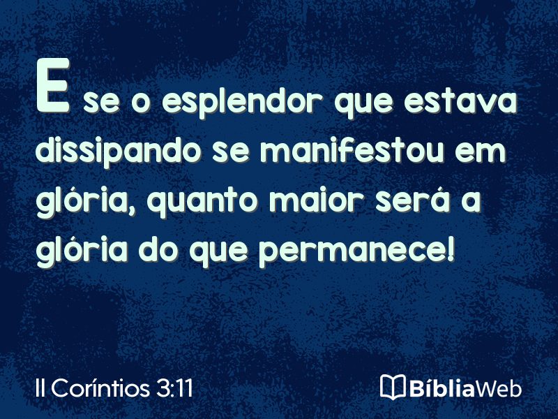 II Coríntios 3:11 em imagem para compartilhar