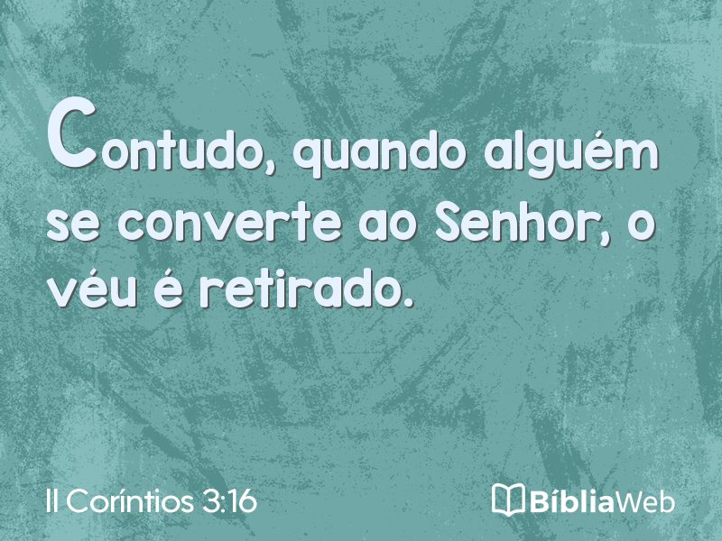 II Coríntios 3:16 em imagem para compartilhar