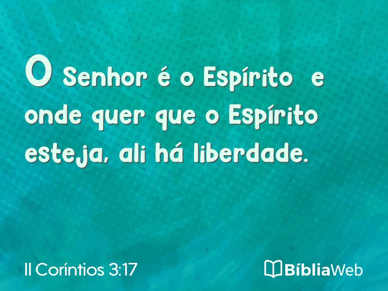 II Coríntios 3:17 em imagem para compartilhar