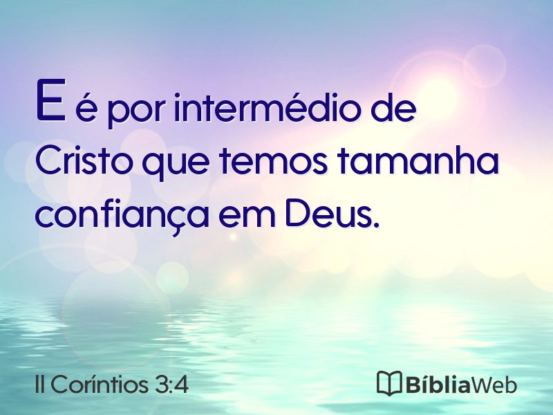 II Coríntios 3:4 em imagem para compartilhar