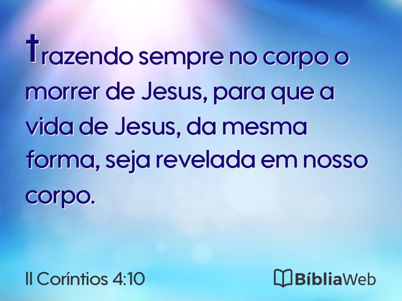 II Coríntios 4:10 em imagem para compartilhar
